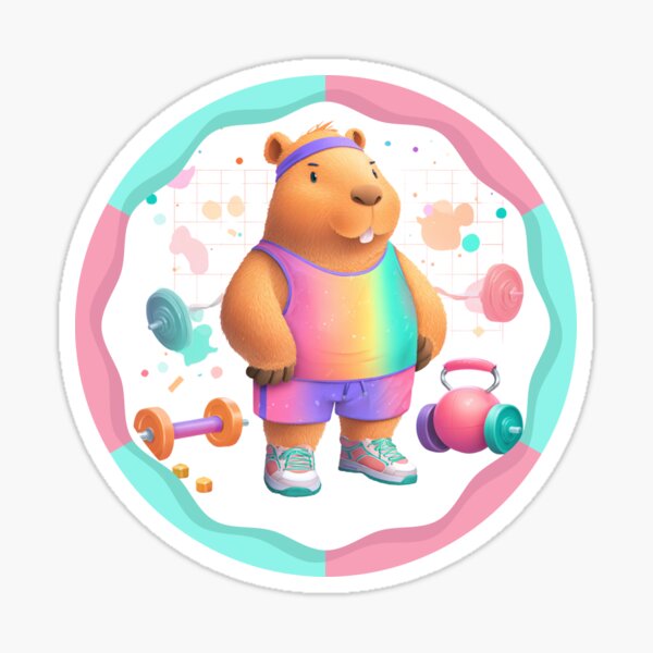 Fit Capybara - Stay Motivated! Sticker