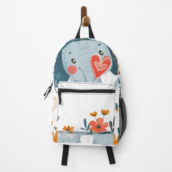 Item preview, Cute cartoon elephant illustration with a red heart, perfect for Valentine's Day or a child's birthday card designed and sold by KanDa-Shop.