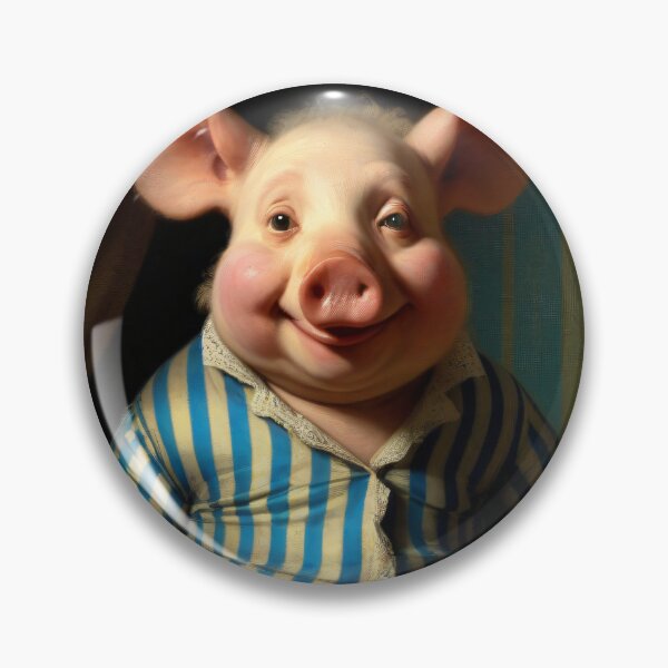 Item preview, Copy of Cute Funny Pig in pijamas old portrait designed and sold by MovieSetStories.