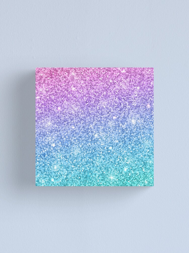 "Purple Turquoise Glitter Ombre " Canvas Print by newburyboutique