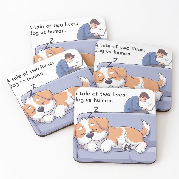 Item preview, Dog Chilling, Human Struggling – Funny Life Comparison Comic designed and sold by DoggoSay.