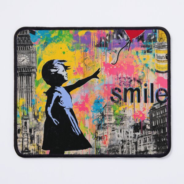 Item preview, Girl With Balloon Street Art Mural designed and sold by GrinGalore.