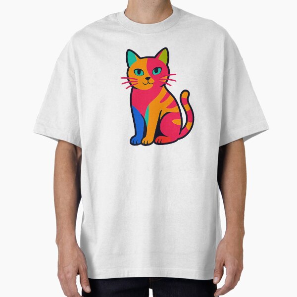 Item preview, Color Splash Cat – Vibrant Minimalist Illustration designed and sold by Sara Raad.