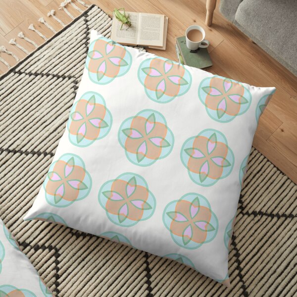 imagination theme patterns the structure of the stained glass window seamless colorful repeat pattern Floor Pillow
