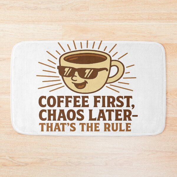 Item preview, Coffee First, Chaos Later – That’s The Rule designed and sold by ‏Designly Yours‏.