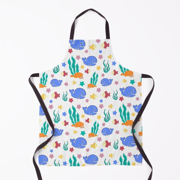 Item preview, Children's marine motif - whale and fish on a white background designed and sold by AtlMaddynette.