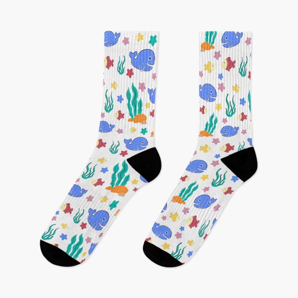 Item preview, Children's marine motif - whale and fish on a white background designed and sold by AtlMaddynette.