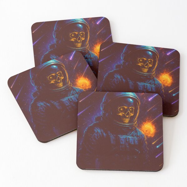 Item preview, Skullstronaut – Lost Soul Drifting in the Neon Void designed and sold by funnyshop222.