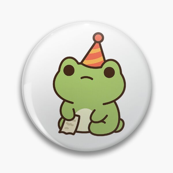 Item preview, Frog in Party Hat Alone – Kawaii Birthday Sadness Mood designed and sold by Tripconic.