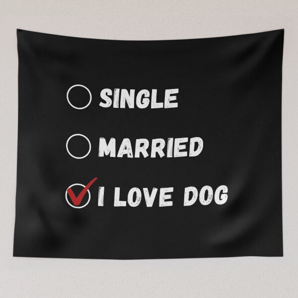 Item preview, Single Married I Love Dog, Dog Lover Shirt designed and sold by Sleepy Cat Design.