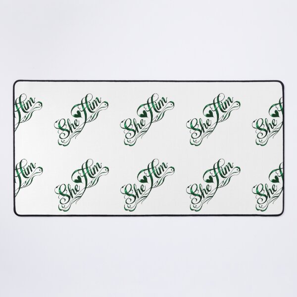 Item preview, She Loves Him – Elegant Green Calligraphy designed and sold by Rachyhana Vibes.