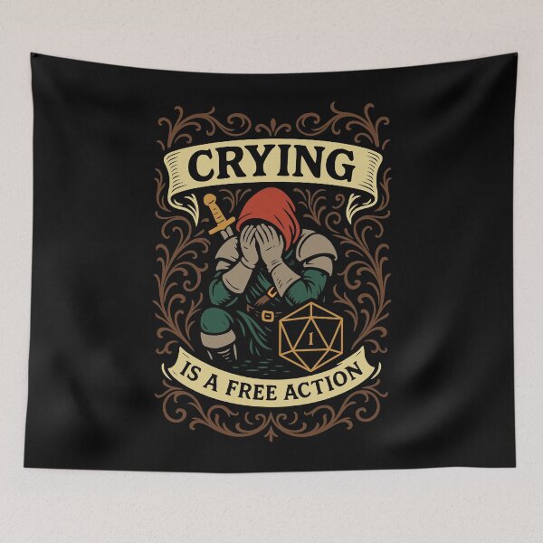 Item preview, Crying is a Free Action Funny Tabletop RPG designed and sold by pixeptional.