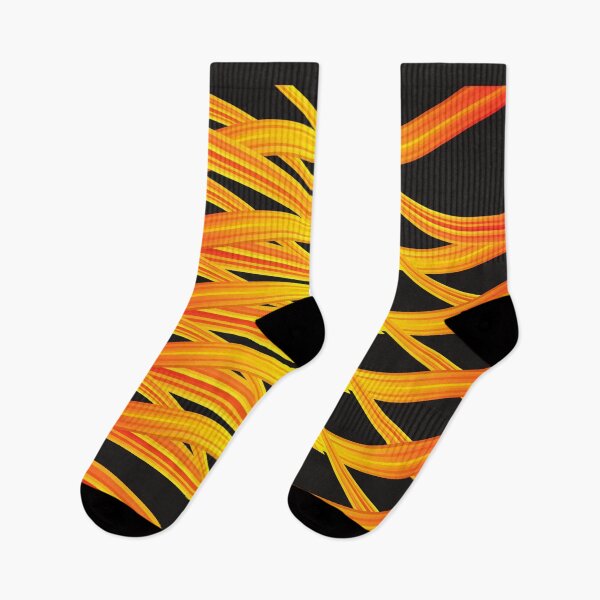 Item preview, Sunstream Waves – Abstract Orange and Yellow Flow Scarf designed and sold by HASEEF FAROOK.