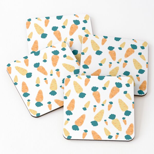 Item preview, Fresh carrot pattern on white background designed and sold by AtlMaddynette.