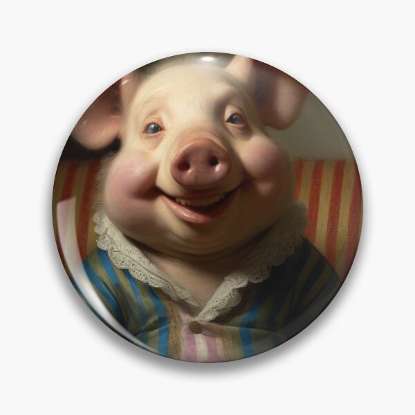 Item preview, Copy of Cute Funny Pig in Pijamas Old Portrait designed and sold by MovieSetStories.