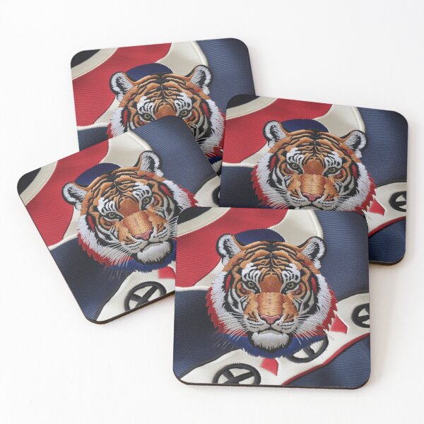 Item preview, Fierce Korean Tiger Embroidery Design  Red White & Blue National Animal Pattern designed and sold by ArtDesignTp.