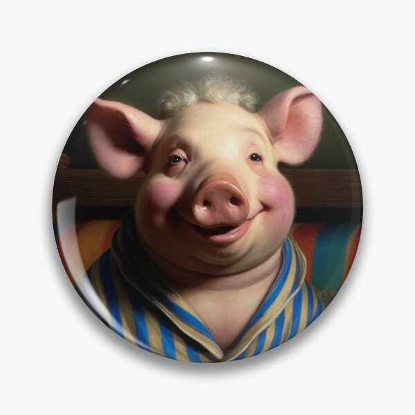Item preview, Cute Funny Pig in Pijamas Old Portrait designed and sold by MovieSetStories.