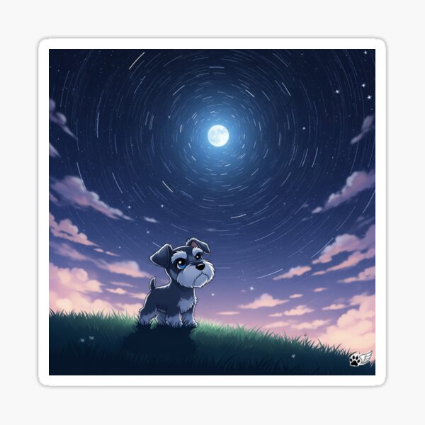 Item preview, Chibi Schnauzer’s Starry Night designed and sold by YŌKAI-YA & Schna INU.