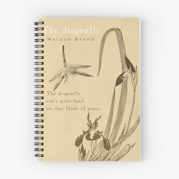 Item preview, Matsuo Bashō (松尾芭蕉): Matsuo Bashō quote:  The dragonfly can't quite land on that blade of grass. designed and sold by artbleed.