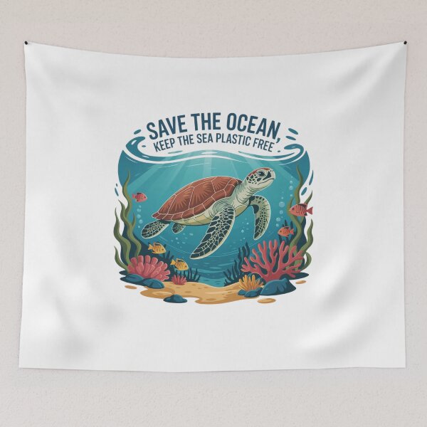 Item preview, Save The Ocean Keep the Sea Plastic Free designed and sold by Mateusz Majcherek.