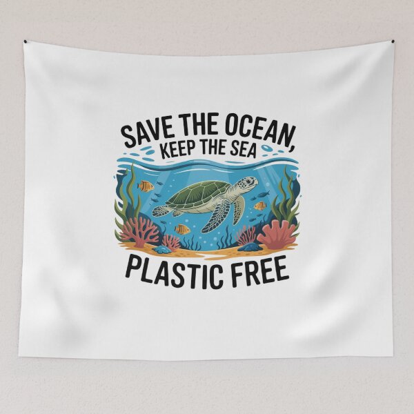 Item preview, Save The Ocean Keep the Sea Plastic Free designed and sold by Mateusz Majcherek.