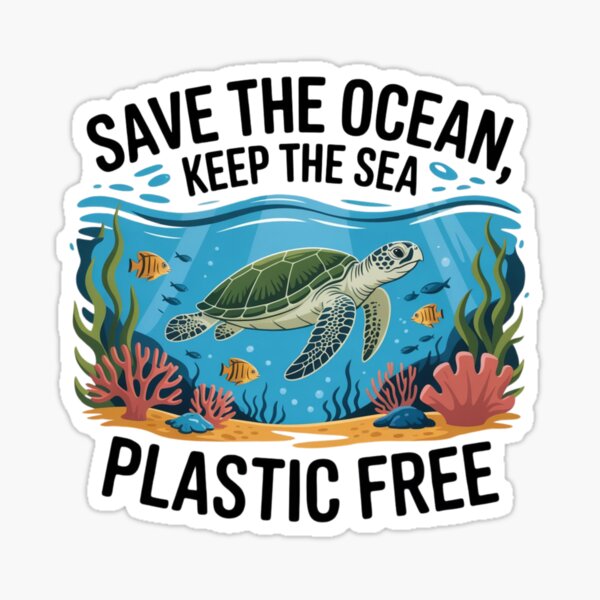 Item preview, Save The Ocean Keep the Sea Plastic Free designed and sold by Mateusz Majcherek.