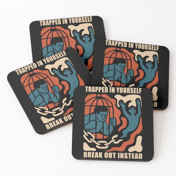 Item preview, Self-Liberation Tee - 'Trapped In Yourself' Breakthrough Design - Mental Freedom  designed and sold by DG-ShopLT.