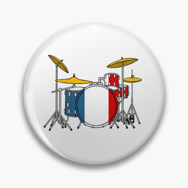 Item preview, Drum Kit French Flag Drummer Musician France designed and sold by doodlerob.