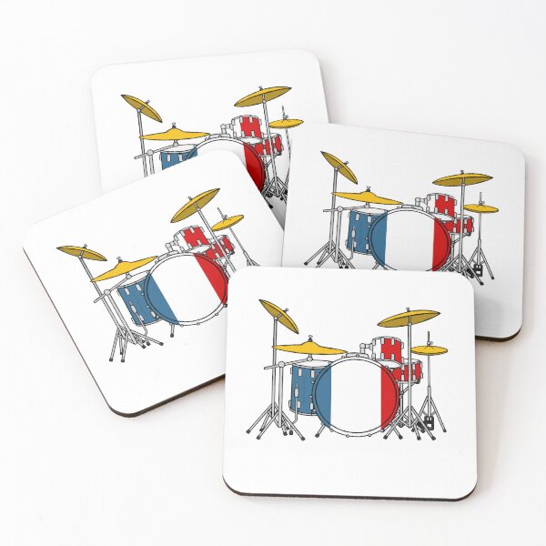 Item preview, Drum Kit French Flag Drummer Musician France designed and sold by doodlerob.