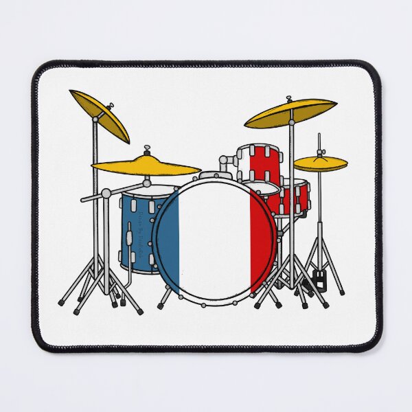 Item preview, Drum Kit French Flag Drummer Musician France designed and sold by doodlerob.