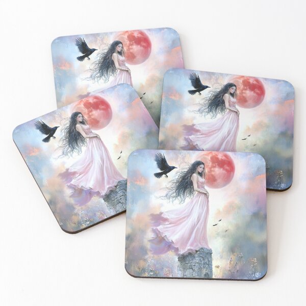 Item preview, Red Moon Rising - Moonlight series designed and sold by Christina Brunton Art.