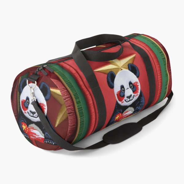 Item preview, Patriotic China Panda Embroidery Design Red Yellow Flag Animal Patch Art designed and sold by ArtDesignTp.