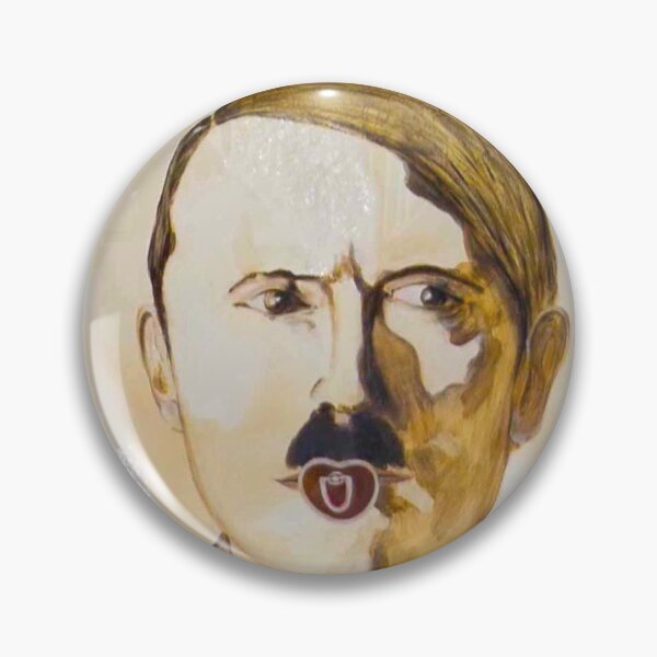 Item preview, Hitler with pacifier" – oil on wood by Daryush Shokof designed and sold by shokofart.
