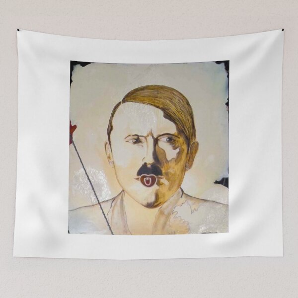 Item preview, Hitler with pacifier" – oil on wood by Daryush Shokof designed and sold by shokofart.
