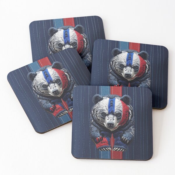 Item preview, Russian Bear Embroidery Patch  Patriotic Red Blue White Animal Design designed and sold by ArtDesignTp.