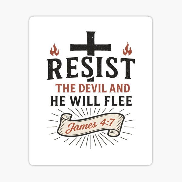 Artikel-Vorschau von Widerstehen Sie dem Teufel und er wird fliehen Vintage Retro Widerstand Faschismus, designt und verkauft von Luvjesus2.