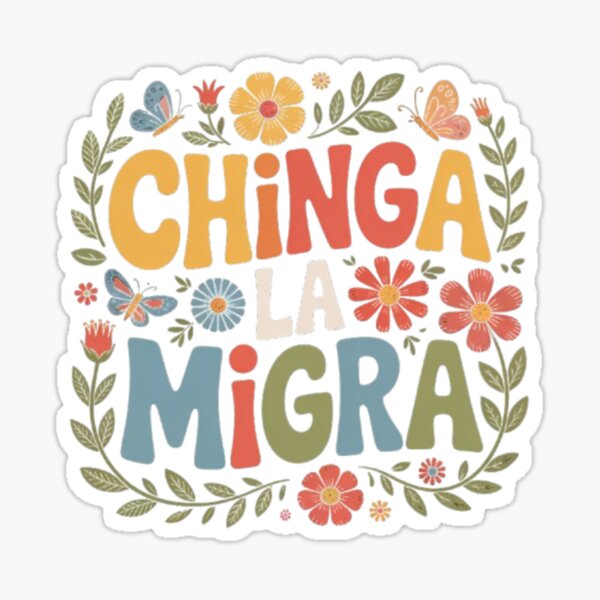 Item preview, Floral Chinga La Migra Anti Ice Vintage Abolish Ice T-Shirt designed and sold by Simasnaal.