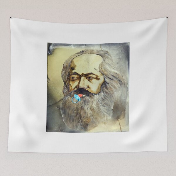 Item preview, KARL MARX portrait with pacifier designed and sold by shokofart.