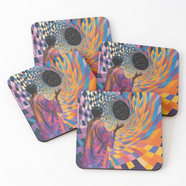Item preview, Cosmic Portal Visionary – Psychedelic Colour Vortex and Starfield Art designed and sold by Shoot-The-Moon.