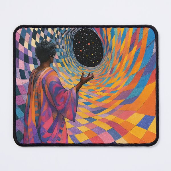 Item preview, Cosmic Portal Visionary – Psychedelic Colour Vortex and Starfield Art designed and sold by Shoot-The-Moon.