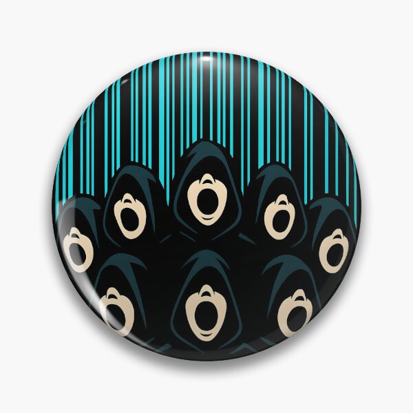 Item preview, Digital Choir Dystopia – Hooded Singers Under Cyber Barcode Rain designed and sold by Shoot-The-Moon.