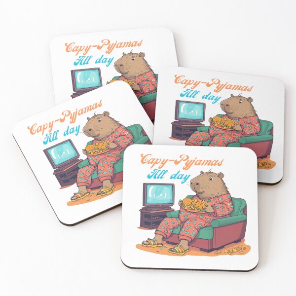 Item preview, Capy-Pyjamas All Day - Cozy Taco Vibes designed and sold by JRprojects.