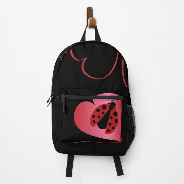 Item preview, Minimalistic Ladybug and Four-Leaf red heart shaped Clover designed and sold by Starpuffdesign.