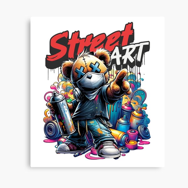 Item preview,  Street Art Teddy – Graffiti Bear Drip - Light BG designed and sold by XdOut.