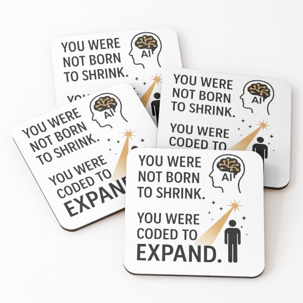 Item preview, Coded to Expand — Minimalist AI Motivation Poster designed and sold by PresentPower.