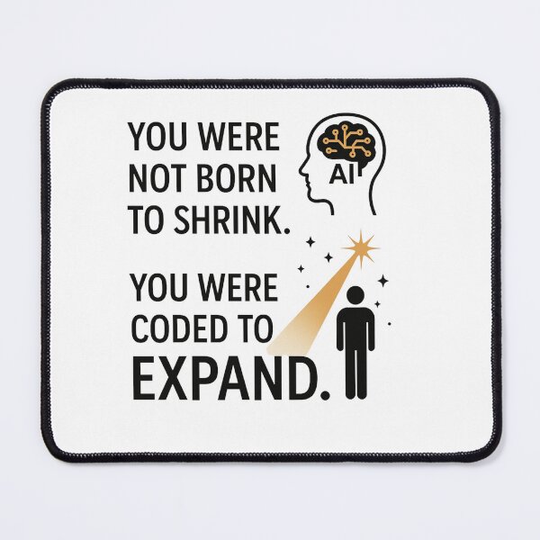 Item preview, Coded to Expand — Minimalist AI Motivation Poster designed and sold by PresentPower.