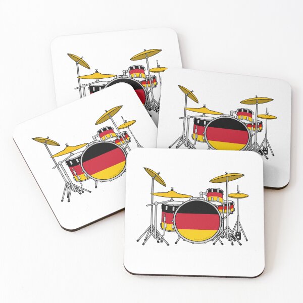 Item preview, Drum Kit German Flag Drummer Musician Germany designed and sold by doodlerob.