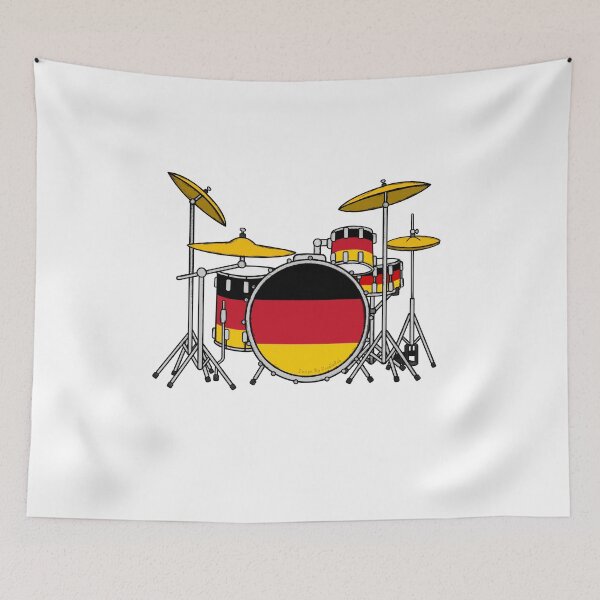 Item preview, Drum Kit German Flag Drummer Musician Germany designed and sold by doodlerob.