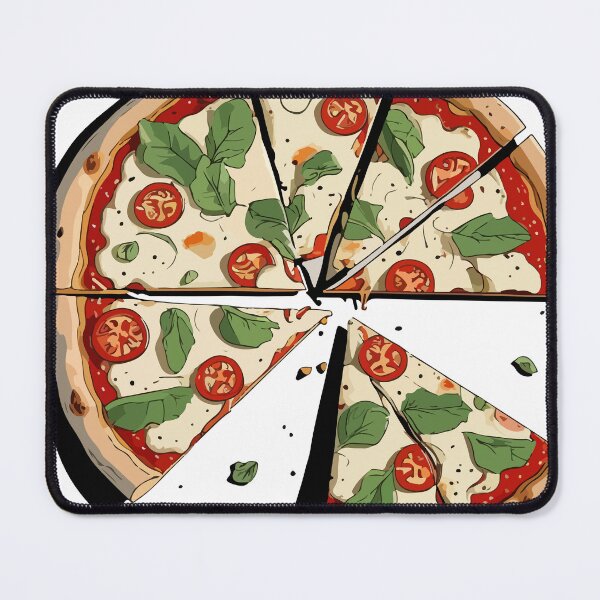 Item preview, Delicious Overhead Pizza Slice Illustration – Fresh Tomato & Basil Design designed and sold by Moss and Moon Studio.