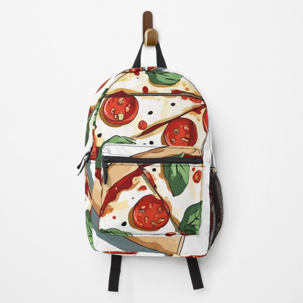 Item preview, Delicious Overhead Pizza Slice Illustration – Fresh Tomato & Basil Design designed and sold by Moss and Moon Studio.